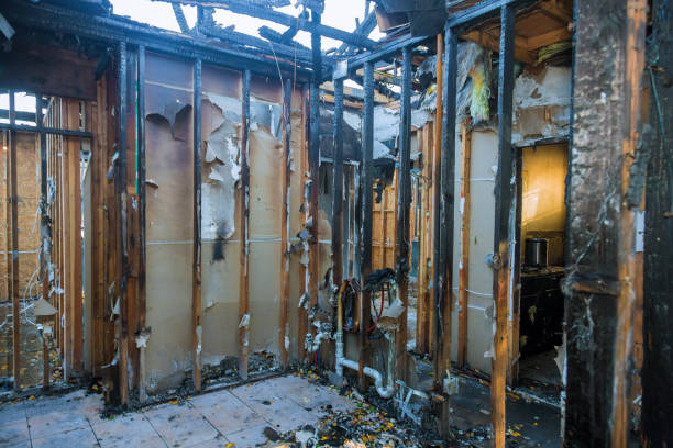 Professional Fire Damage Repair technician working in Centuria, WI